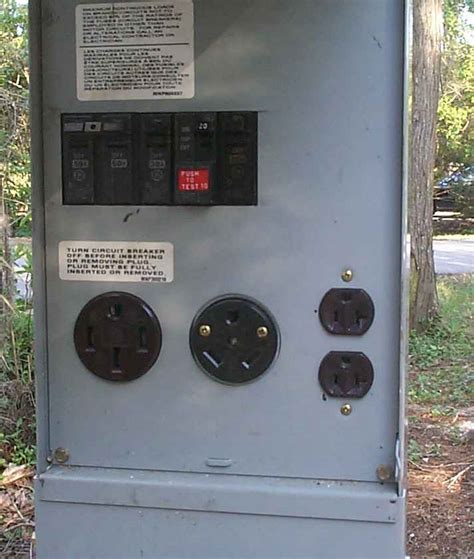 campground electrical boxes|campsite 30 amp outlet.